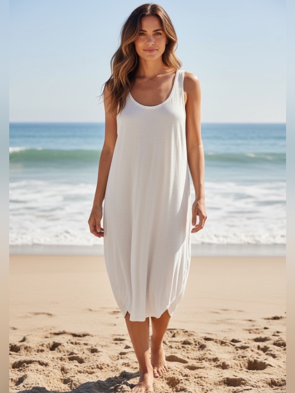 Olive + Oak Twist and Cut Out Back Viscose and Linen Blend Dress NWT (H)